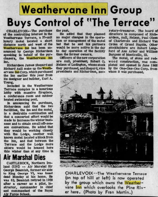 The Lodge (Weathervane Inn, Weathervane Lodge) - Nov 1967 Article